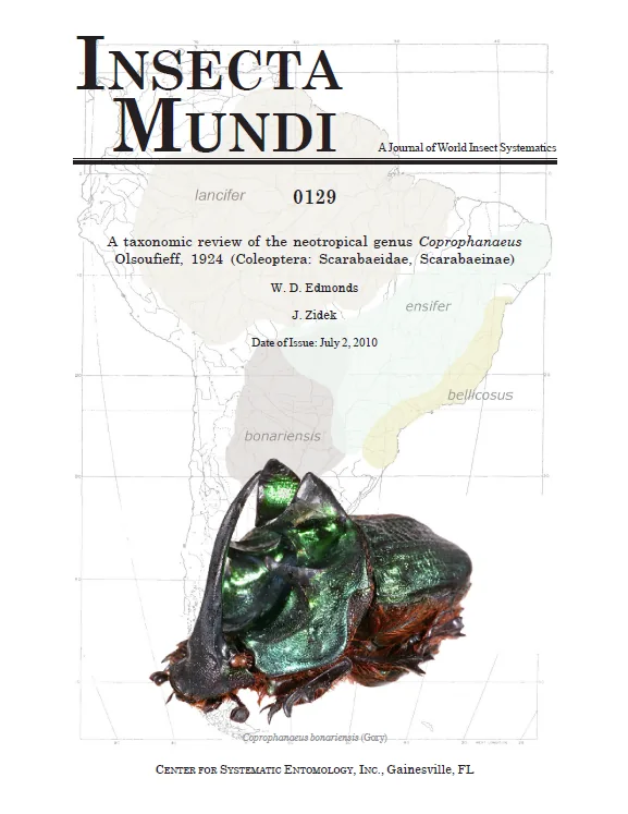 Cover of an Insecta Mundi issue